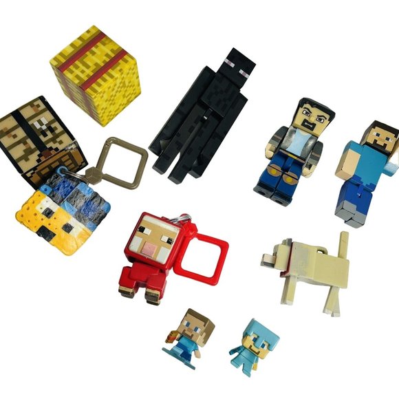 Minecraft Kids Toy Random Lot Action Minifigures Animals Figure Blocks Keychain - Picture 3 of 13
